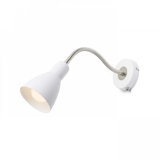 RENDL R12898 KAYA ścienna biała nikiel mat 230V E27 28W