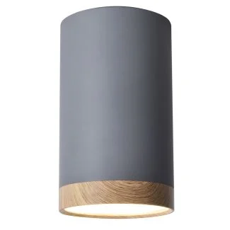 CANDELLUX 2282879 TUBA LAMPA SUFITOWA 9W LED 8,8/15 DREWNIANY+SZARY 4000K