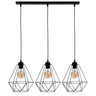 MILAGRO MLP7215 Lampa wisząca BASKET BLACK 3xE27