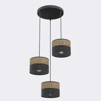 EMIBIG 1653/3PREM KARBON 3 BL BROWN PREM LAMPA WISZĄCA
