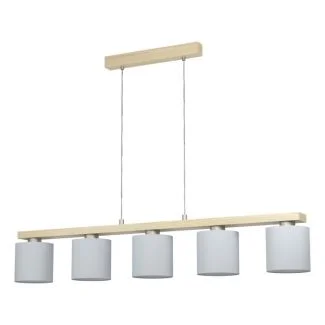 EGLO 98591 LAMPA CASTRALVO OPRAWA WISZĄCA HL/5 NICKEL-M/HOLZ/WEISS CASTRALVO