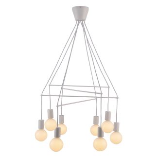 CANDELLUX 38-70944 ALTO LAMPA WISZĄCA 8X40W E27 BIAŁY MATOWY
