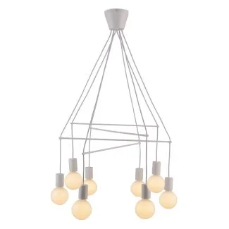 CANDELLUX 38-70944 ALTO LAMPA WISZĄCA 8X40W E27 BIAŁY MATOWY