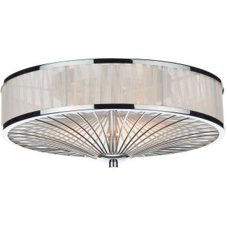 DAR OSL5050 OSLO 3LT FLUSH POL CHR/ WHITE