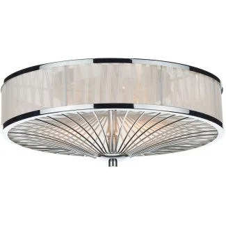 DAR OSL5050 OSLO 3LT FLUSH POL CHR/ WHITE