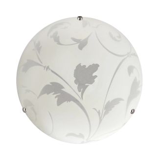 CANDELLUX 13-16782 MANGANO LAMPA SUFITOWA PLAFON 30 CHROMOWY 1X60W E27 KLOSZ BIAŁY Z WZOREM