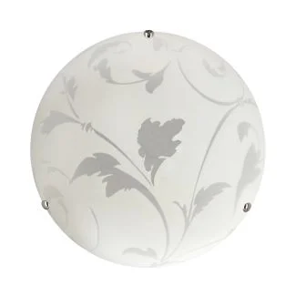 CANDELLUX 13-16782 MANGANO LAMPA SUFITOWA PLAFON 30 CHROMOWY 1X60W E27 KLOSZ BIAŁY Z WZOREM