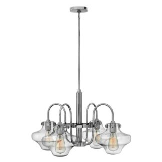 ELSTEAD Congress HK-CONGRESS4-B-CM 4 Light Clear Glass Chandelier - Chrome