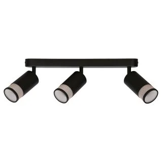 CANDELLUX 93-27689 Flin lampa sufitowa listwa czarny 3x15W GU10 klosz czarny+złoty