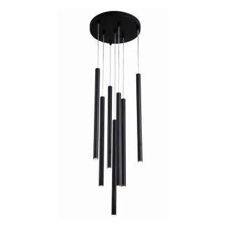 LIGHT PRESTIGE LP-894/7P BK Lungo 7 czarna lampa wisząca