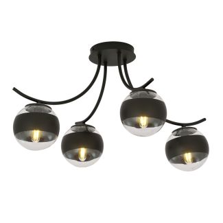 EMIBIG 1111/4 LAMPA SUFITOWA BOSTON 4 BLACK/STRIPE
