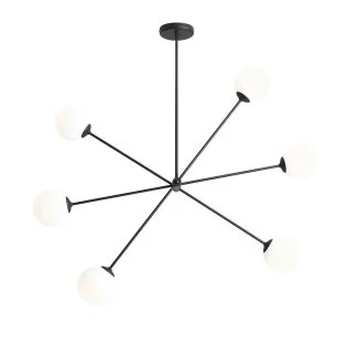 ALDEX 1081PL-K1 PLAFON OHIO 6 CZARNA