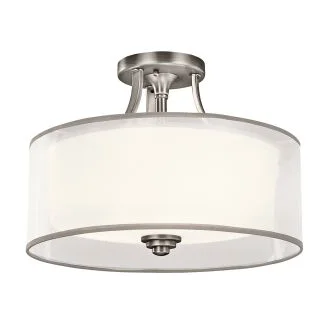 ELSTEAD Lacey KL-LACEY-SF-AP 3 Light Semi-Flush Mount - Antique Pewter