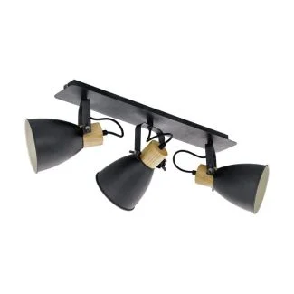 EGLO 99076 LAMPA COSWARTH SPOT BALKEN/3 E27 ANTHRAZIT/HOLZ COSWARTH