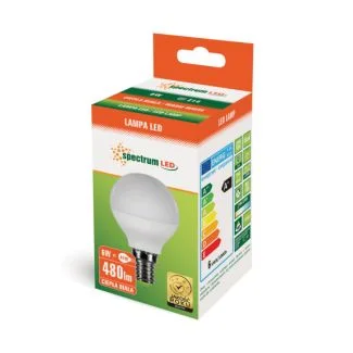 SPECTRUMLED 13022 Żarówka LED KULKA E-14 230V 6W WW SPECTRUM