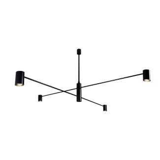 ANTIGO Lampa wisząca Dakata 4 - Czarna 5636