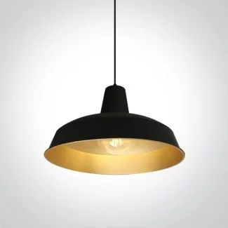 ONE LIGHT 63020/B/BS Kriselia czarno-mosiężna lampa wisząca E27 20W