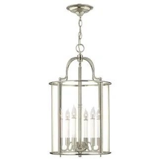 ELSTEAD Gentry HK-GENTRY-P-L-PN 6 Light Large Pendant - Polished Nickel