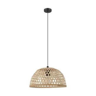 EGLO 43253 LAMPA CLAVERDON OPRAWA WISZĄCA HL/1 Ø370 SCHWARZ/HOLZ NATUR CLAVERDON