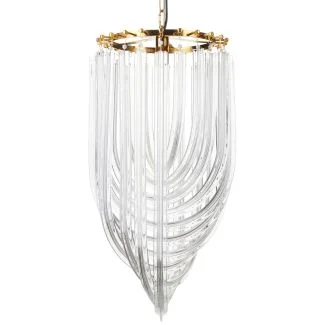 Step into design DP0339-400 gold Lampa wisząca WAVE złota 40 cm