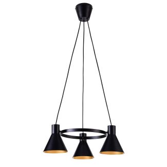 CANDELLUX 33-71156 MORE LAMPA WISZĄCA 3X40W E27 CZARNY MATOWY