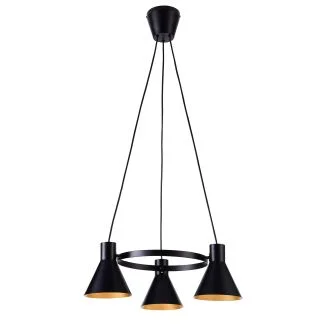 CANDELLUX 33-71156 MORE LAMPA WISZĄCA 3X40W E27 CZARNY MATOWY