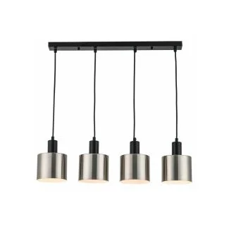 REALITY 334504-07 Nulla - lampa wisząca 4 płomienna czarna