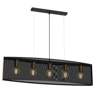 WYPRZEDAŻ LUMINEX 4153 oprawa sufitowa Kaga żyrandol czarny złoty