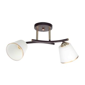 CANDELLUX 32-22622 GRECO LAMPA SUFITOWA CZARNY+ZŁOTY 2X40 E27 KLOSZ BIAŁY