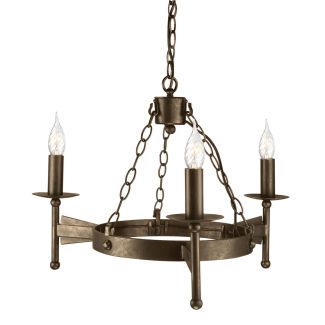ELSTEAD CROMWELL CW3 OLD BRZ 3Lt Chandelier