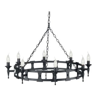 ELSTEAD SAXON SAX8 BLK 8Lt Chandelier