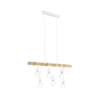 EGLO 33165 LAMPA TOWNSHEND OPRAWA WISZĄCA HL/6 E27 WEISS/EICHE-OPTIK TOWNSHEND