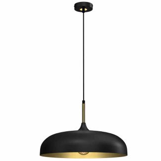 MILAGRO MLP7898 LAMPA WISZĄCA LINCOLN BLACK/GOLD 1XE27 45CM