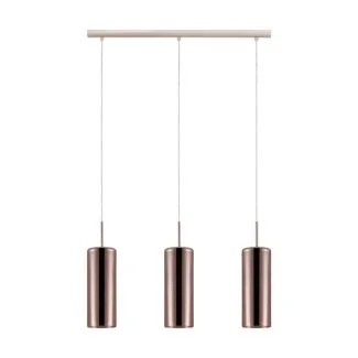 EGLO 98699 LAMPA SELVINO OPRAWA WISZĄCA HL/3 E27 NICKEL-M/KUPFER-TRANSP.SELVINO