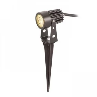 RENDL R10530 GUN z klinem ziemnym czarna 230V LED 3x1W 30° IP65 3000K