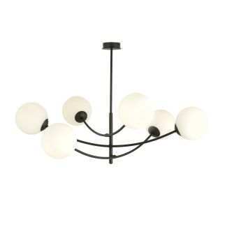 EMIBIG 1102/6 LAMPA SUFITOWA HUNTER 6 BLACK/OPAL