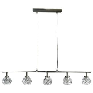 CANDELLUX 35-04607 GIRA ZWIS 5X40W G9 SATYNA NIKIEL+KRYSZTAŁ PROMOCJA