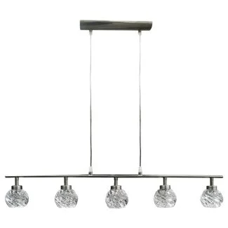 CANDELLUX 35-04607 GIRA ZWIS 5X40W G9 SATYNA NIKIEL+KRYSZTAŁ PROMOCJA