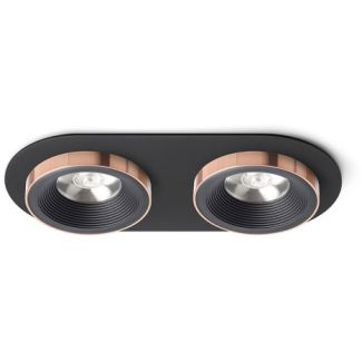 RENDL R13244 SHARM R II wpuszczana czarna/czarna miedź 230V LED 2x10W 24° 3000K
