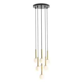 ALDEX 1103T1 LAMPA WISZĄCA RIU 7 RING KOLOR CZARNY MOSIĄDZ