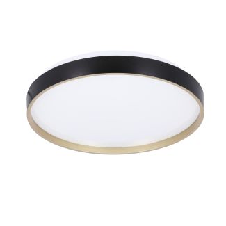 CANDELLUX 13-11299 FLORIDA LAMPA SUFIT. PLAFON CZARNO ZŁOTY+BIAŁY 18W LED 33 CM KLOSZ BIAŁY SKY EF