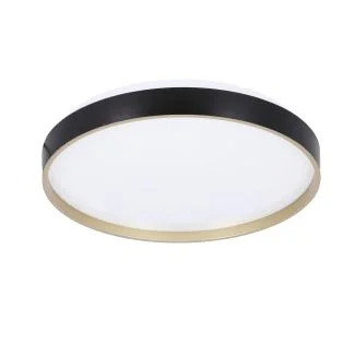 CANDELLUX 13-11299 FLORIDA LAMPA SUFIT. PLAFON CZARNO ZŁOTY+BIAŁY 18W LED 33 CM KLOSZ BIAŁY SKY EF