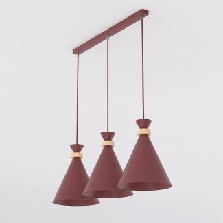 EMIBIG 1684/3 ZERO 3 BURGUNDY LAMPA WISZĄCA