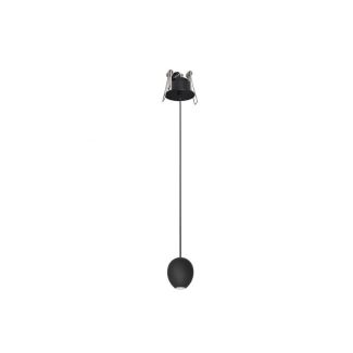AZZARDO AZ3096 OVUM 1 PENDANT DOWNLIGHT BLACK DECORATIVE LAMP