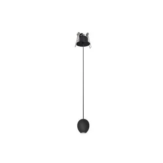 AZZARDO AZ3096 OVUM 1 PENDANT DOWNLIGHT BLACK DECORATIVE LAMP