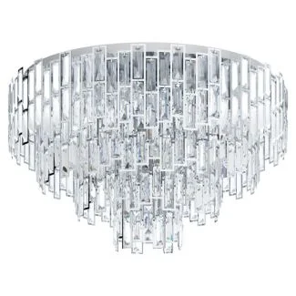 EGLO 39625 LAMPA CALMEILLES 1 OPRAWA SUFITOWA DL/10 Ø780 CHROM/KRISTALL CALMEILLES 1