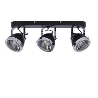 CANDELLUX 93-13316 CRAZY LAMPA SUFITOWA LISTWA CZARNY 3X15W GU10 KLOSZ BEZBARWNY