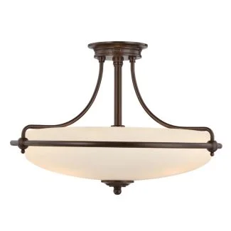 ELSTEAD Griffin QZ-GRIFFIN-SFM-PN 4 Light Semi-Flush Light - Palladian Bronze