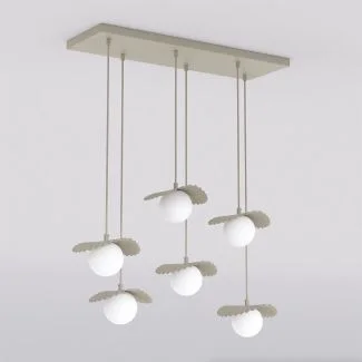 EMIBIG 1760/6 FLORA 6 MOKKA OPAL Lampa wisząca