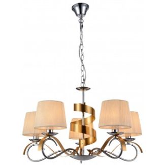 CANDELLUX 35-23445 DENIS ZWIS 5X40W E14 CHROM/ZŁOTY